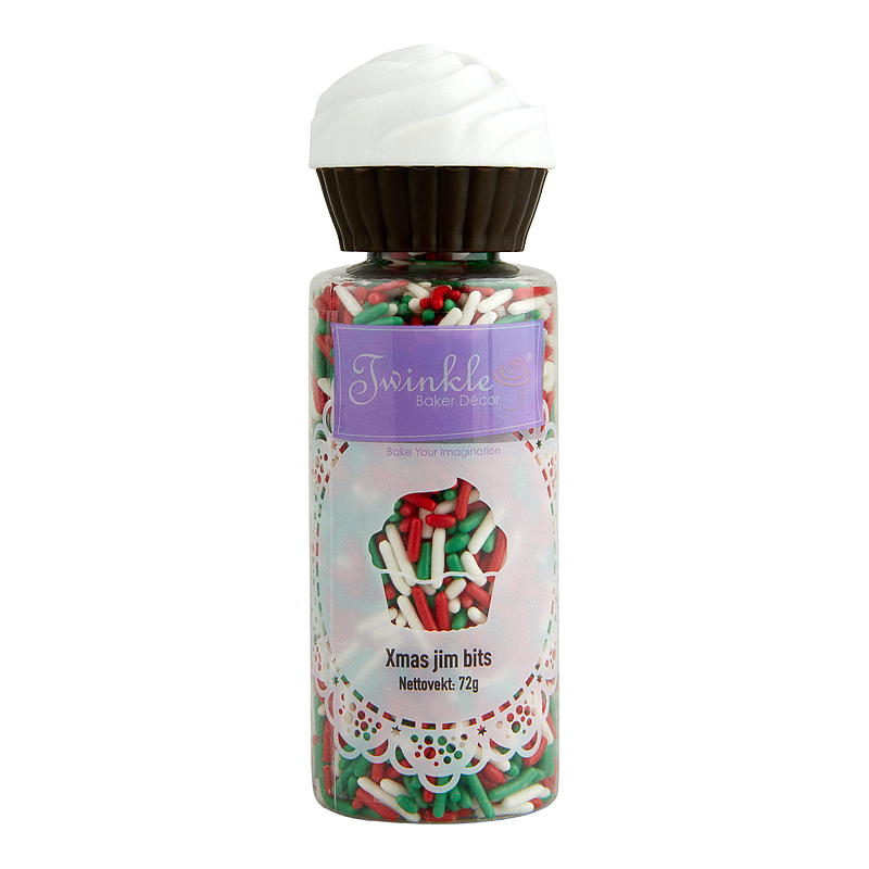 Twinkle Sprinkles 72 g Groen/rood/wit Jimmie