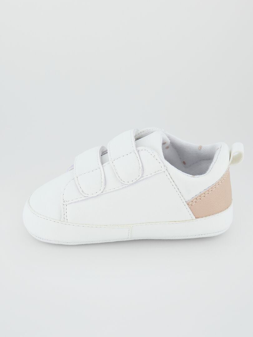 Modieuze sneakers met klittenbandsluiting - WIT