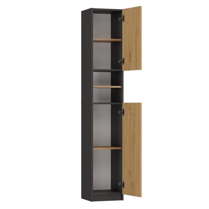 Armário de banheiro moderno MARELLO 183x32x30 - 2 portas + prateleiras