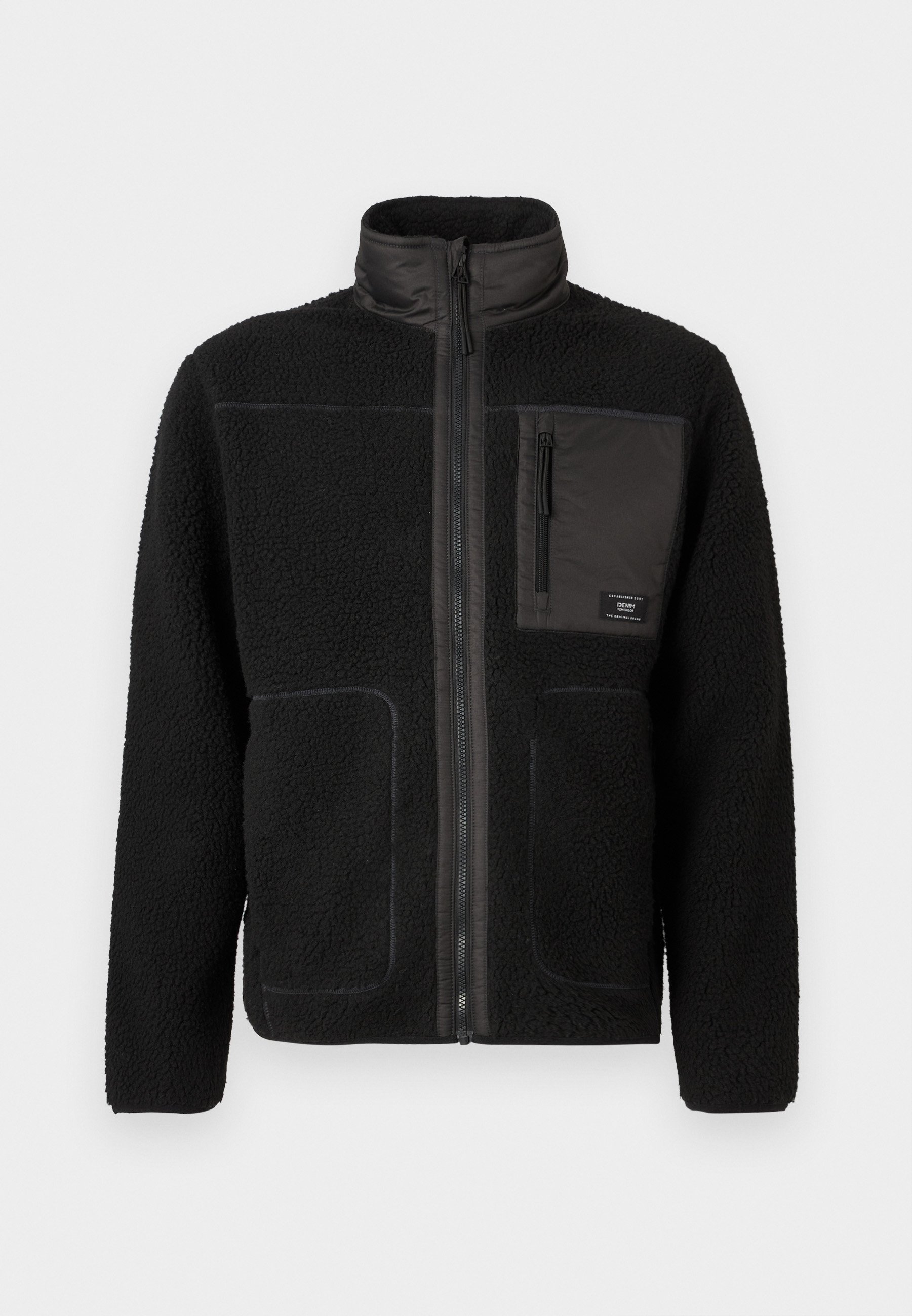 TOM TAILOR DENIM TEXTURE - Fleecejack - zwart