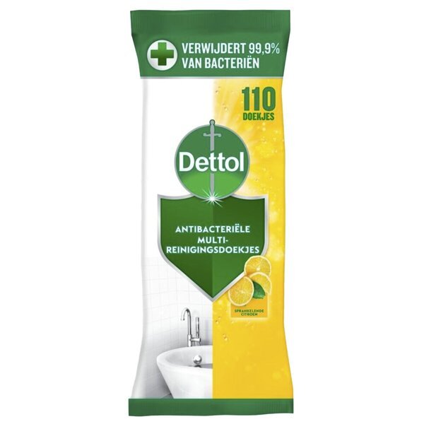 Dettol Power & Fresh Citrus večnamenski čistilni robčki<br>110 kosov