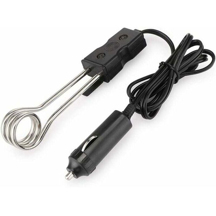 Calentador de inmersión para coche de 12V/24V y 120W, calentador de agua portátil anticorrosión para camping, viajes y uso en el coche.