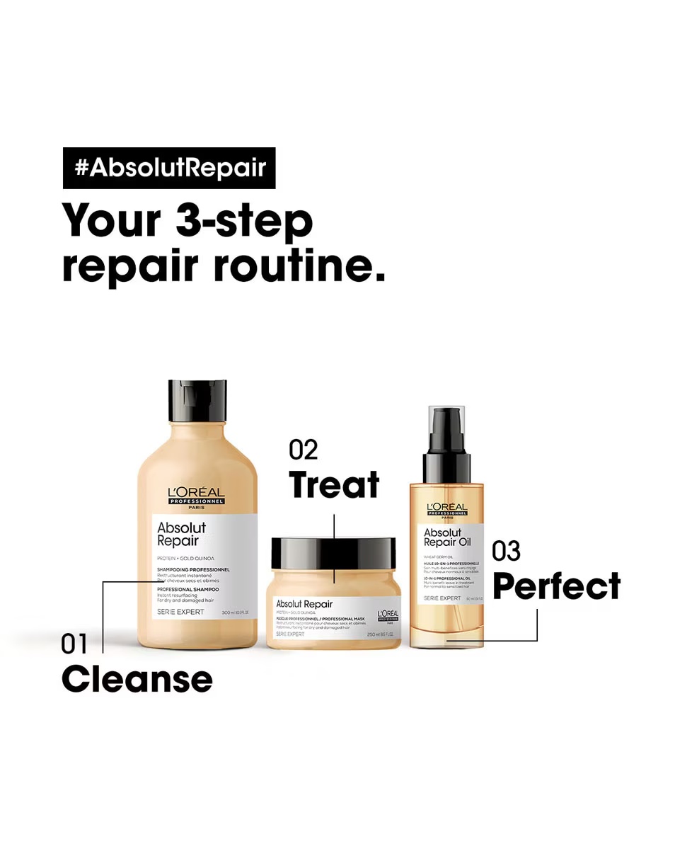 L'ORÉAL PROFESSIONNEL Absolut Repair Gold kaukė sausiems ir pažeistiems plaukams