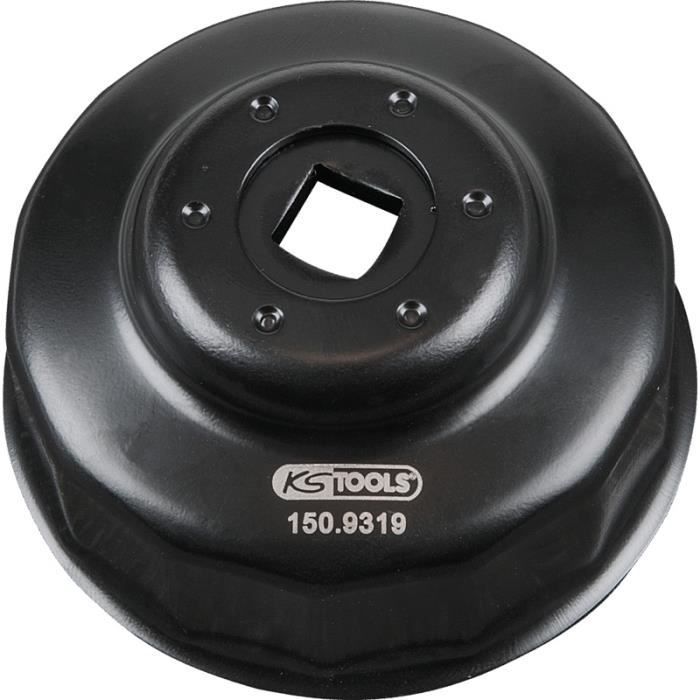 Cloche pour filtre à huile - KSTOOLS - Diamètre 64 mm - 14 cannelures - Noir