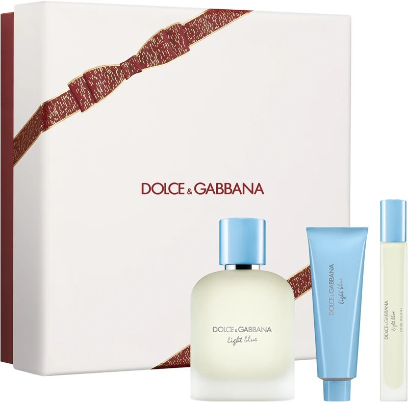 Dolce&Gabbana Light Blue Pour Homme EDT trio dāvanu komplekts vīriešiem