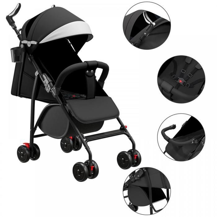JEOBEST Compacte Kinderwagen - Draagvermogen 35 kg - Geschikt voor kinderen van 6 maanden tot 5 jaar - met bekerhouder - met zonnekap
