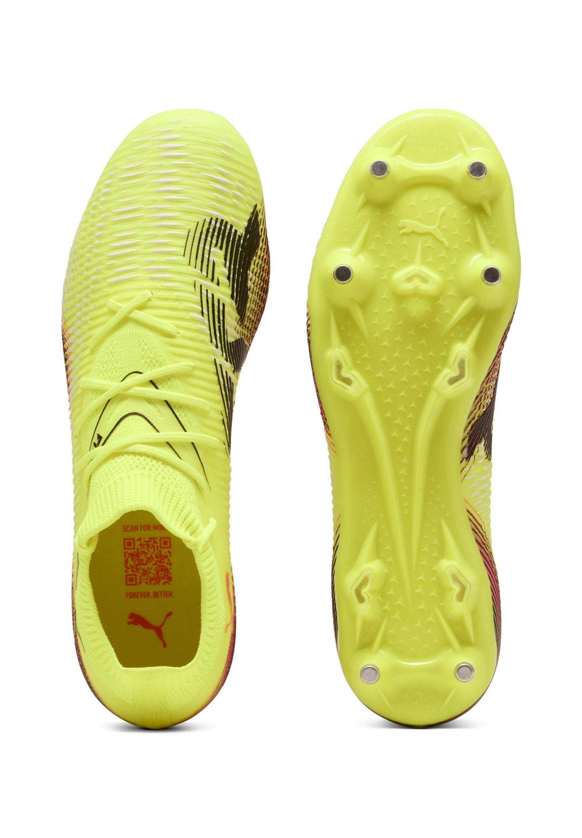 Puma FUTURE MATCH - Voetbalschoenen voor zachte ondergrond - geel, waarschuwingslicht, zwart, zonovergoten
