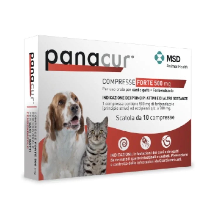 Panacur Forte 500mg MSD Tiergesundheit 10 Tabletten