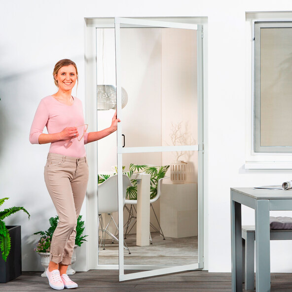 Insect screen door kit Compact, 120 x 240 cm, white