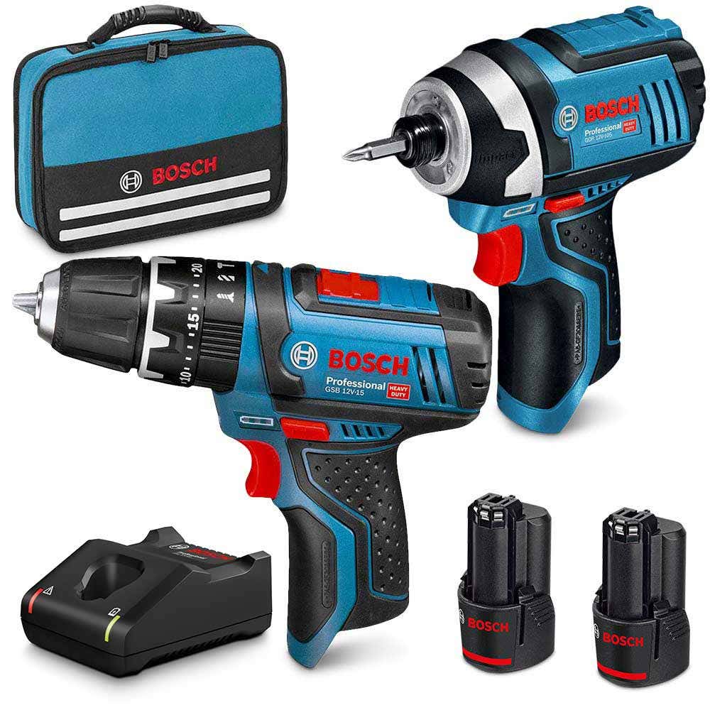 Conjunto Combinado BOSCH 12 V 2 peças 2 x 2,0 Ah 0615990L1H