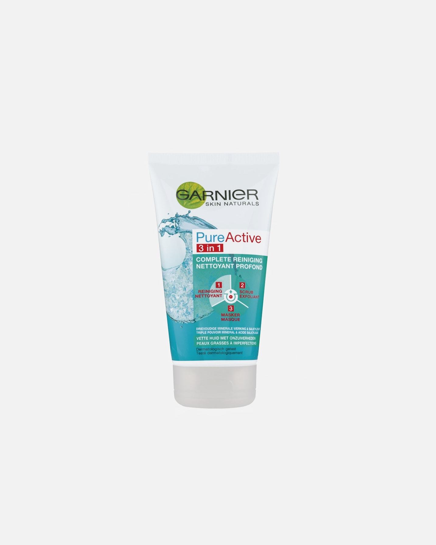 Garnier PureActive 3-in-1 sejas tīrīšanas komplekts ar māliem - 150 ml