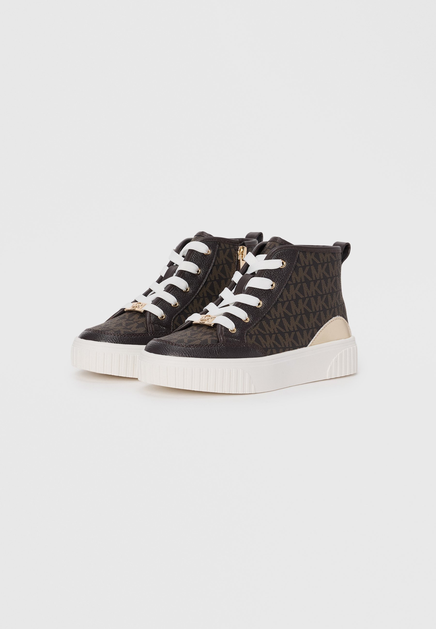 Michael Kors Kids SHEA SPLIT - Hoge sneakers - bruin