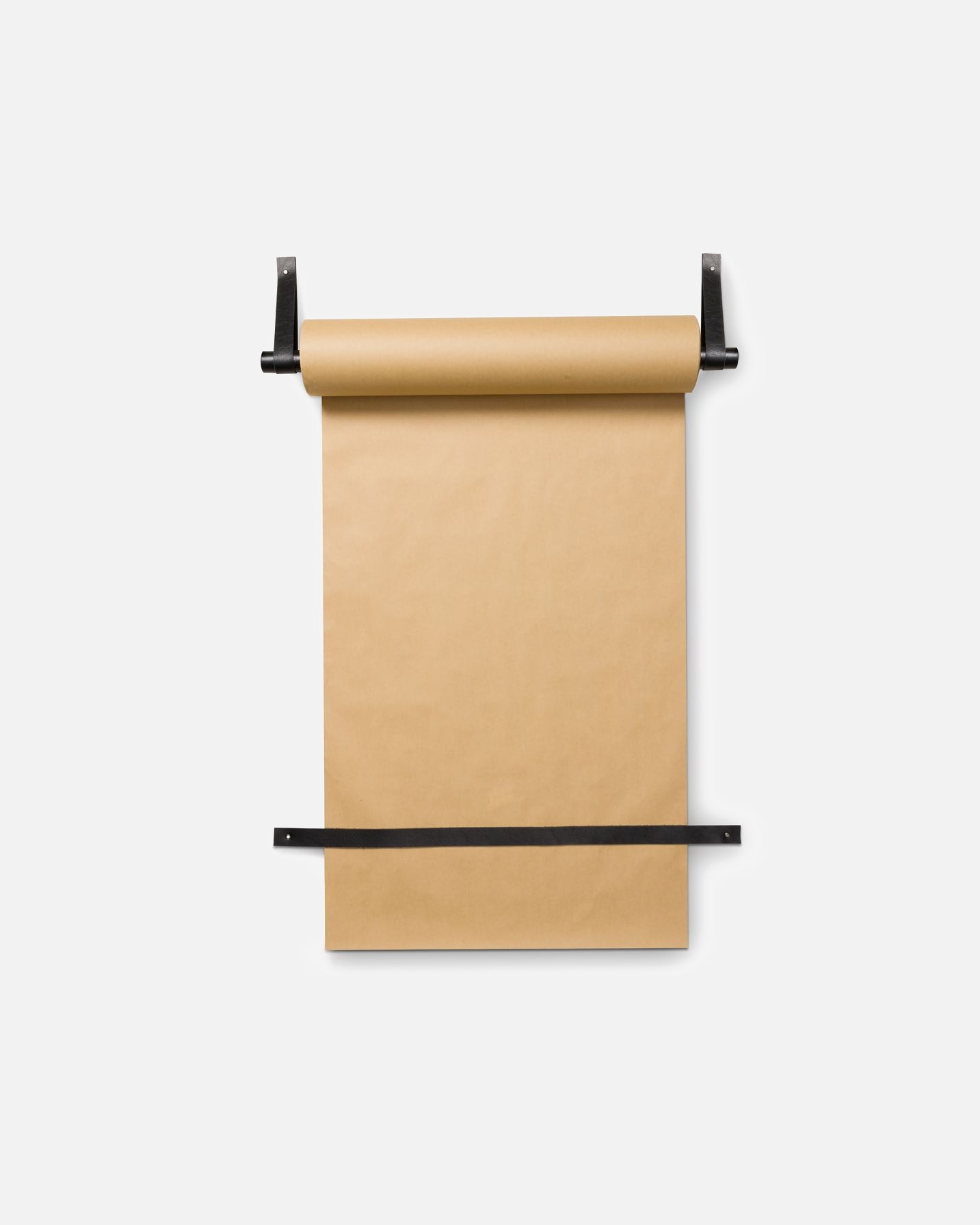 Porte-rouleau de papier peint décoratif vtwonen avec boucle en cuir et rouleau de papier - 58 x 7,6 x 7,6 cm