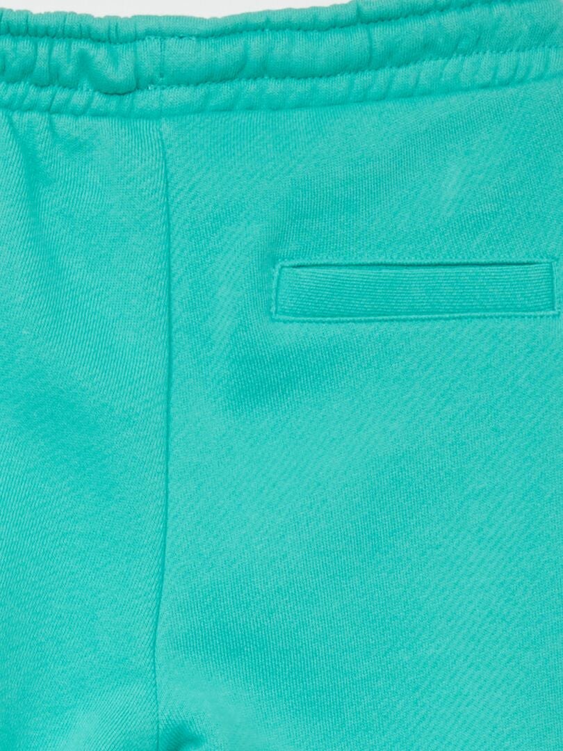 Pantalones deportivos de felpa francesa con costuras - VERDE