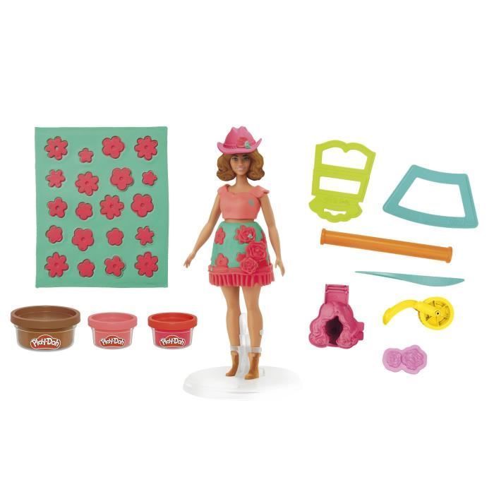 Set di pasta modellabile Play-Doh Barbie con fiori e frange