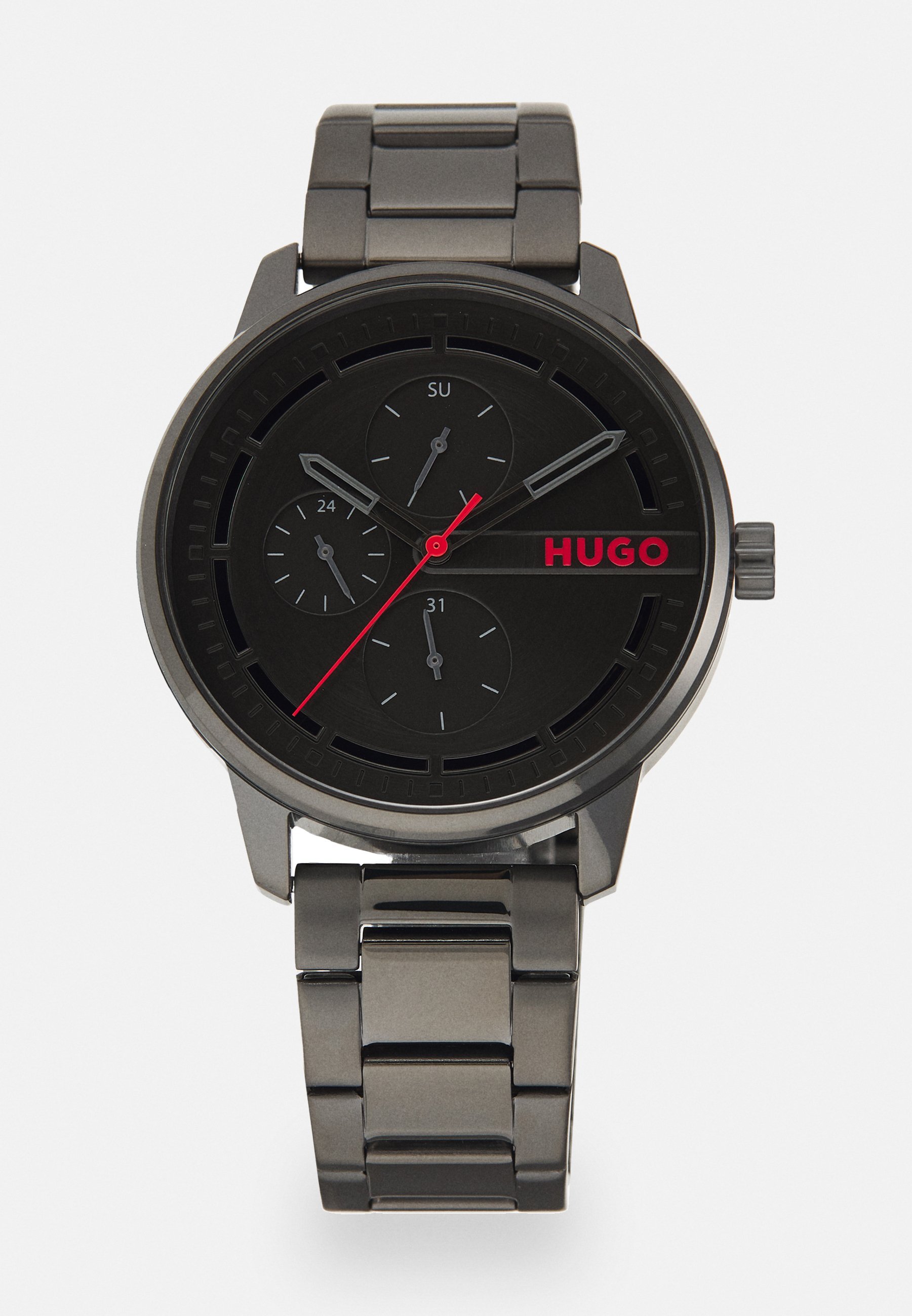 HUGO STAMP MULTI - Hodinky - čierna