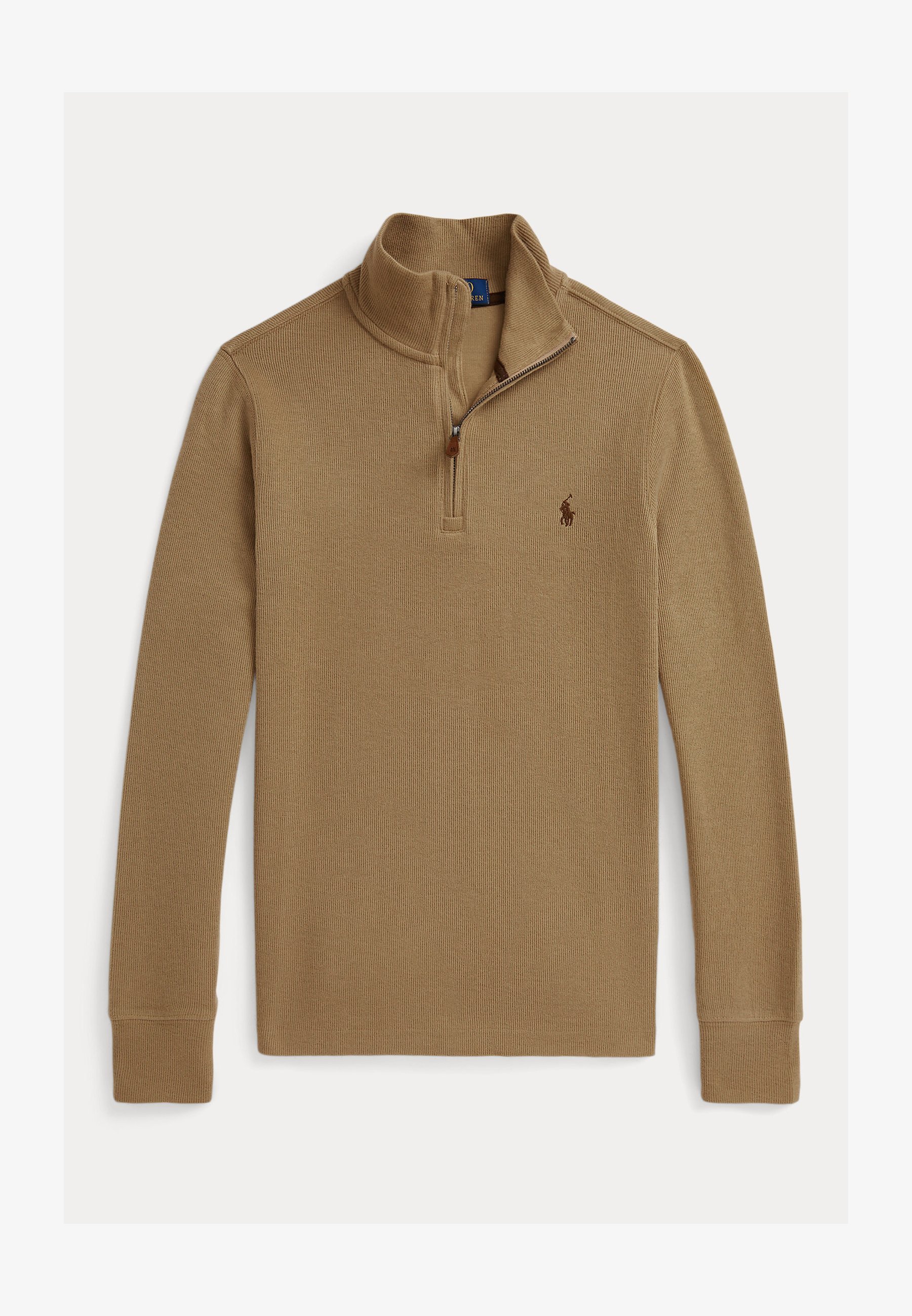 Polo Ralph Lauren ESTATE-RIB QUARTER-ZIP PULLOVER - Trui - camel