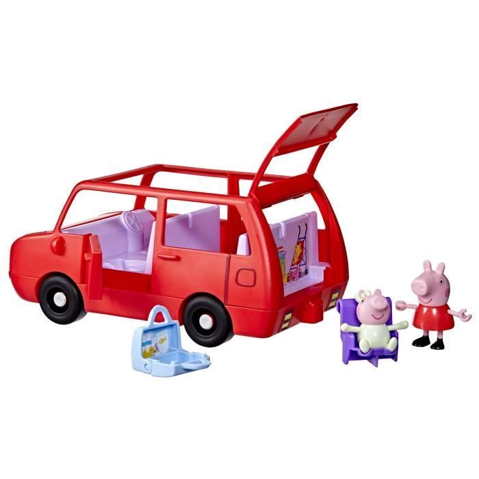 Peppa Pig El Gran Coche Familiar, set de juego con vehículo y 2 figuras, para mayores de 3 años.