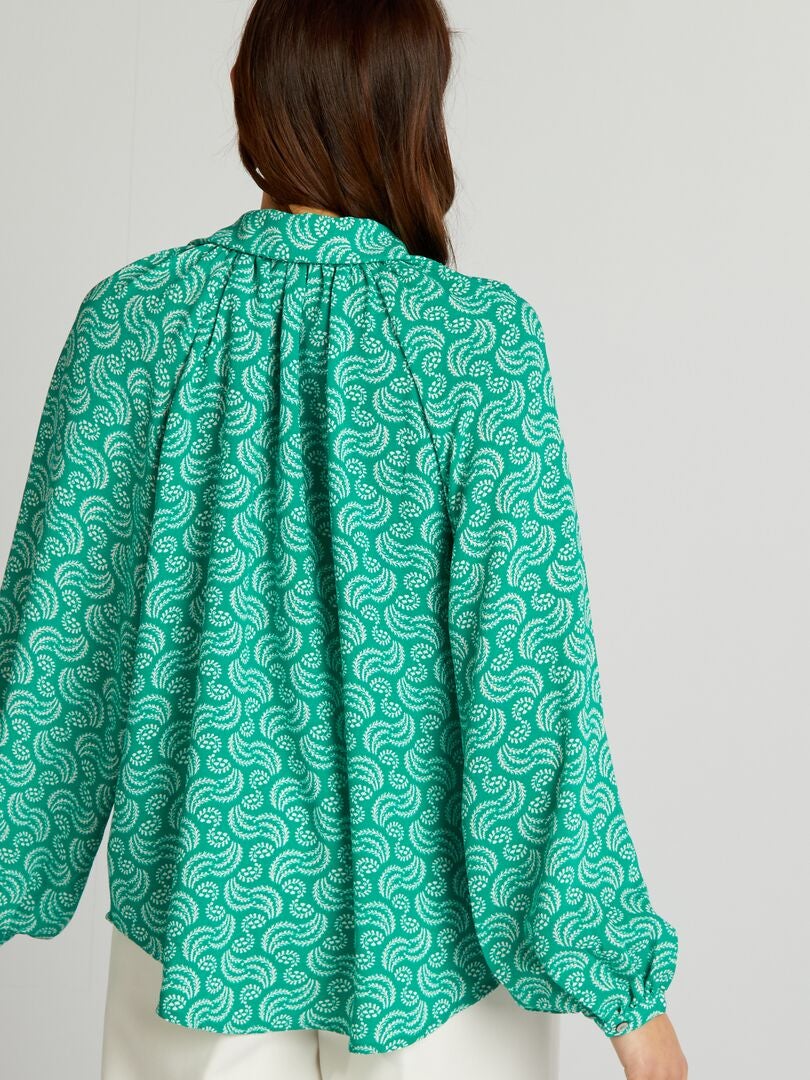 Blouse met patroon - GROEN