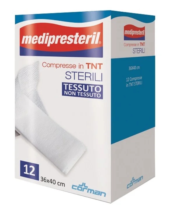 MEDIPRESTERIL Medipresteril TNT Kompressionsgaze 36x40cm 12 Stück sterile Verbände