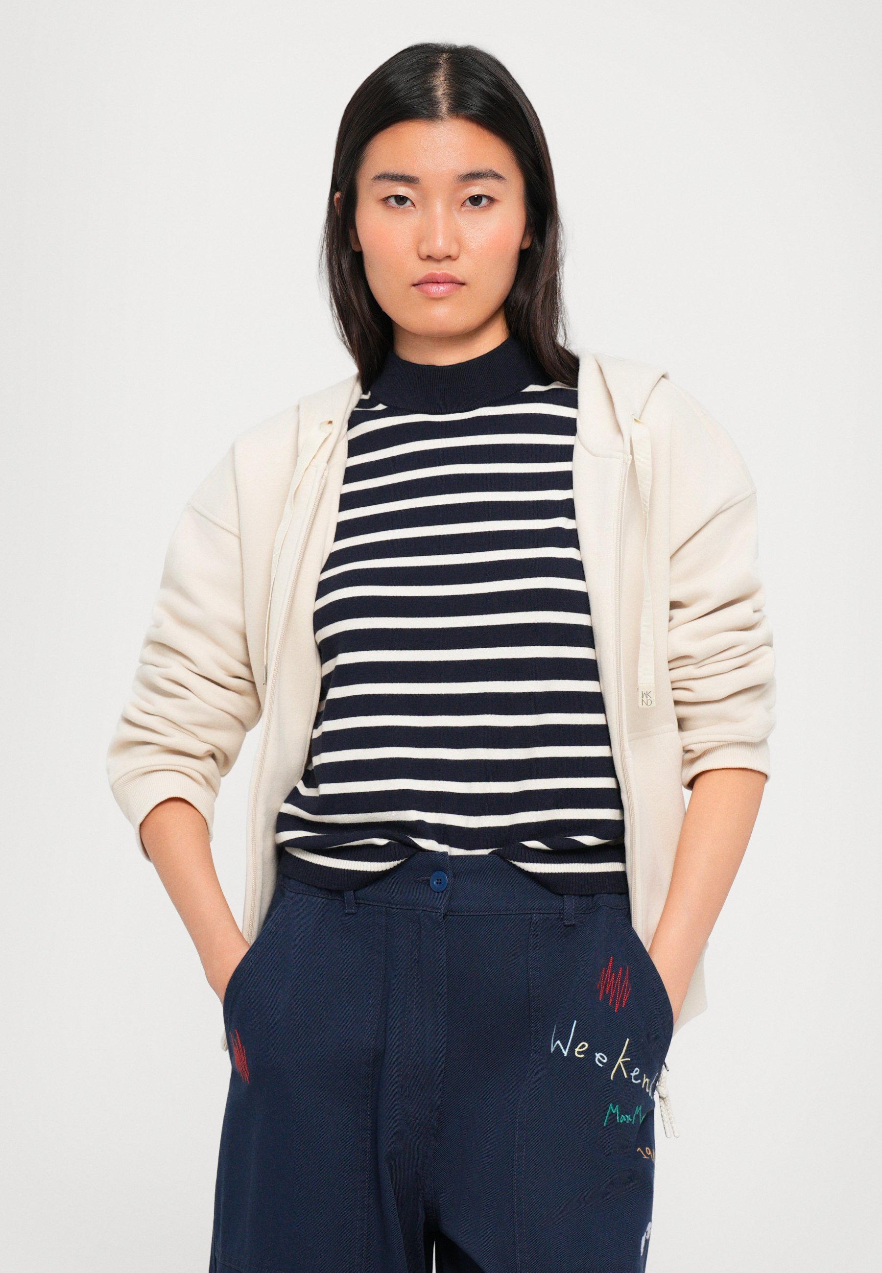 WEEKEND MaxMara CANE - Hanorac cu fermoar - avorio