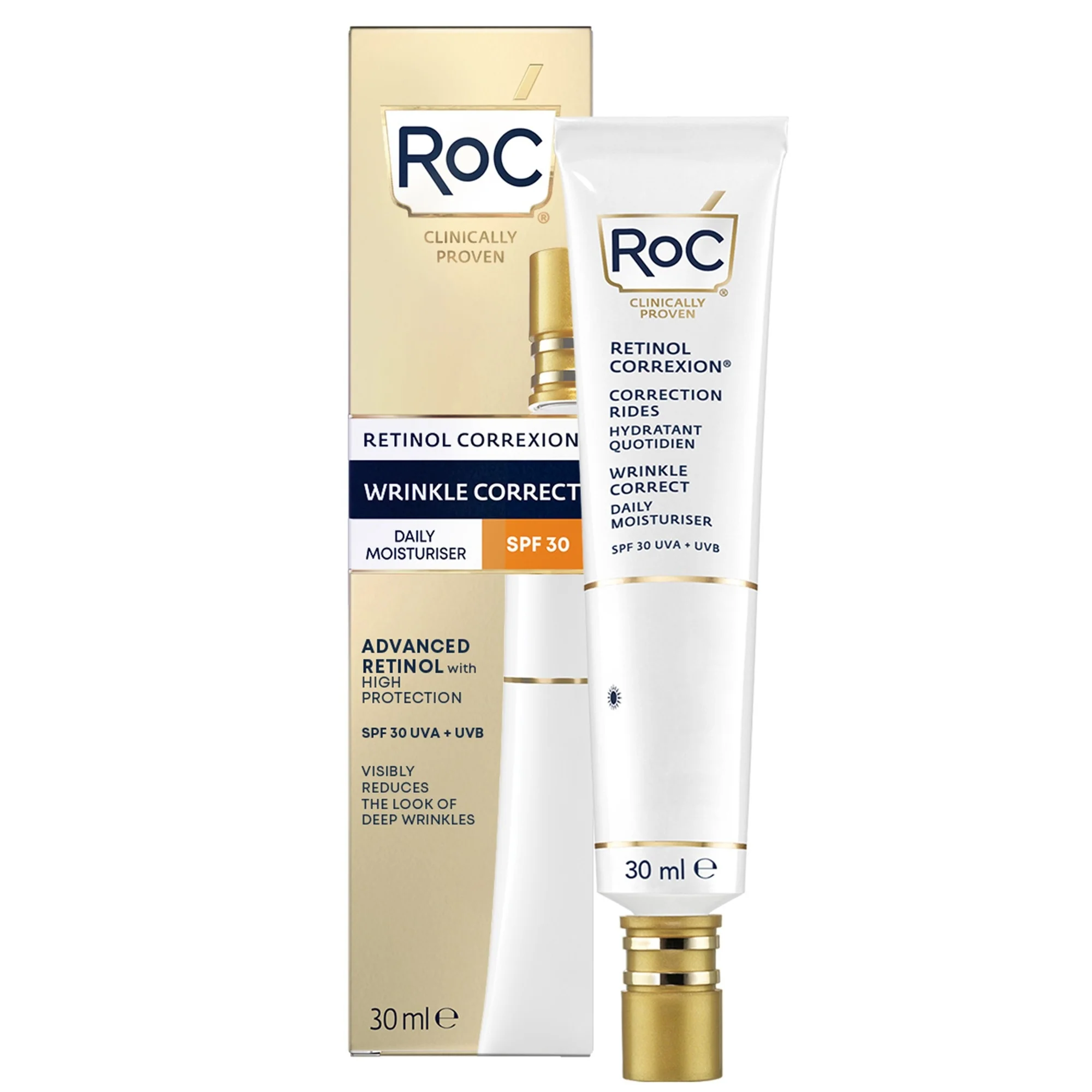 Retinol Correxion Wrinkle Correct Crema Viso Giorno SPF30 - Crema viso giorno antirughe, Crema viso giorno idratante