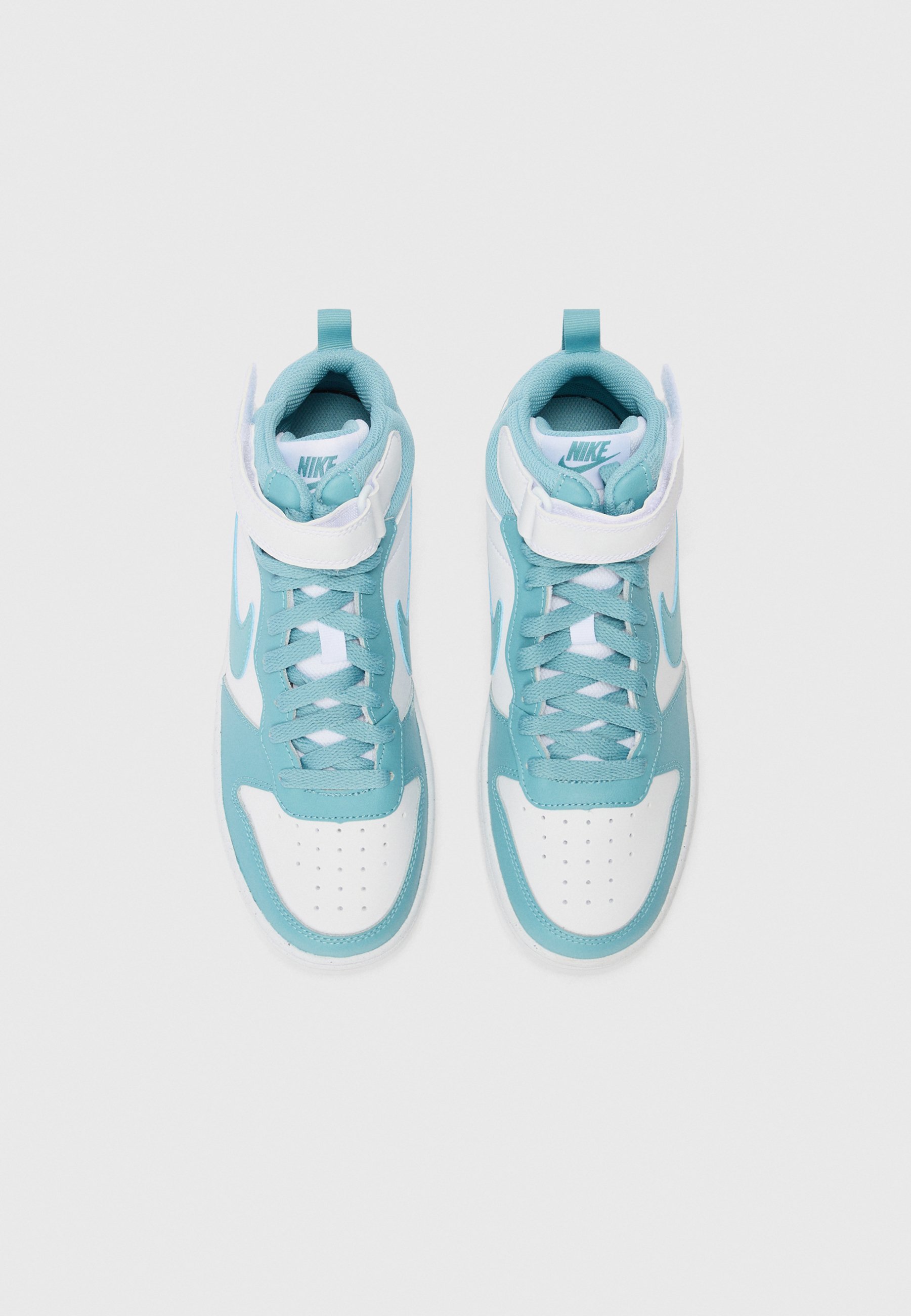 Nike Sportswear COURT BOROUGH MID 2 UNISEX - Vysoké tenisky - biela/tyrkysová