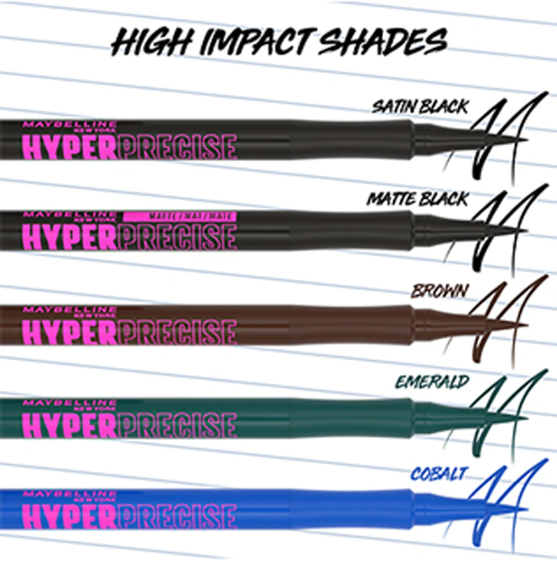 MAYBELLINE NEW YORK Hyper Precise eyeliner met piórze