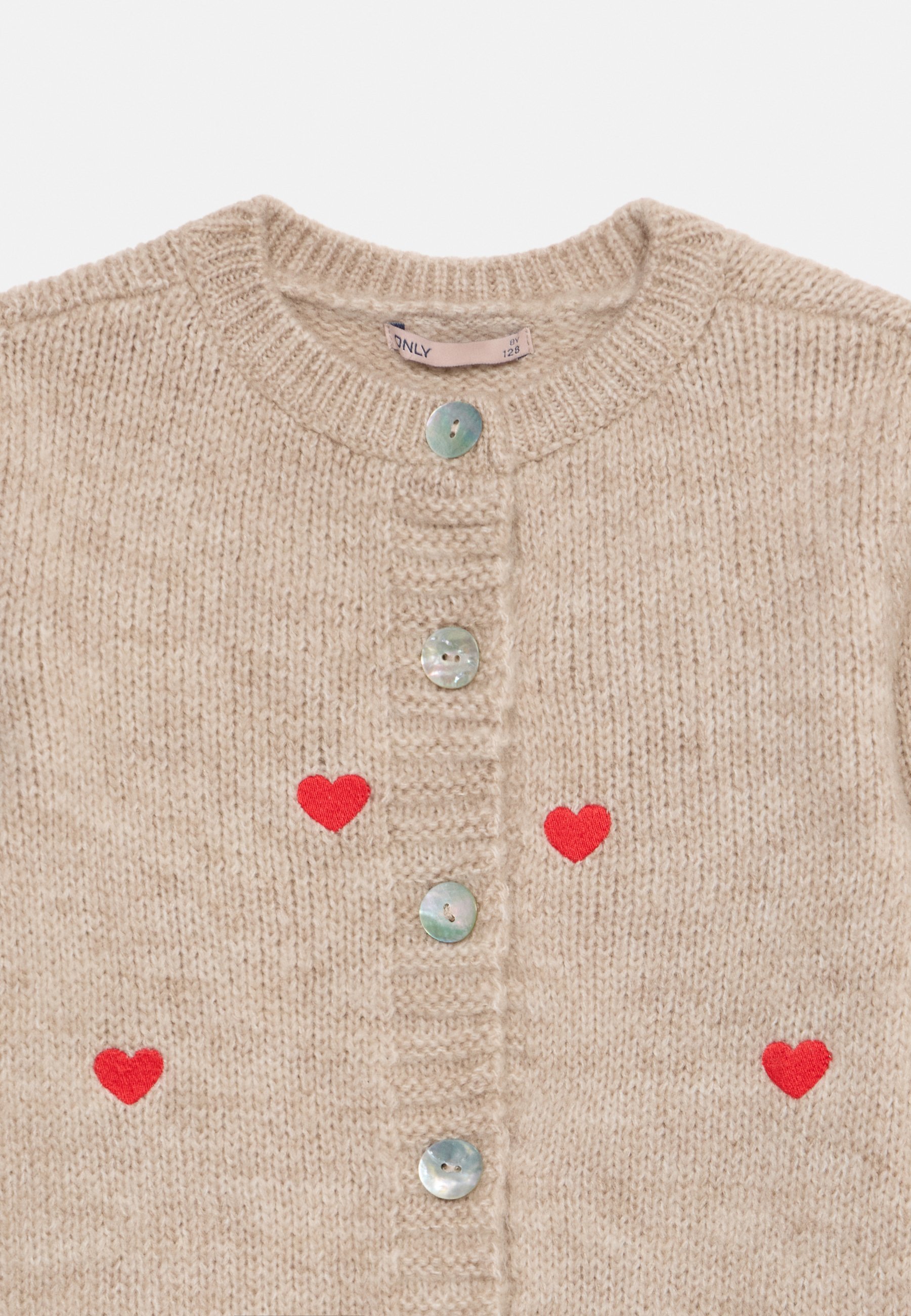ONLY MINI KMGSILLA O NECK CARDIGAN - Cardigan - taupe