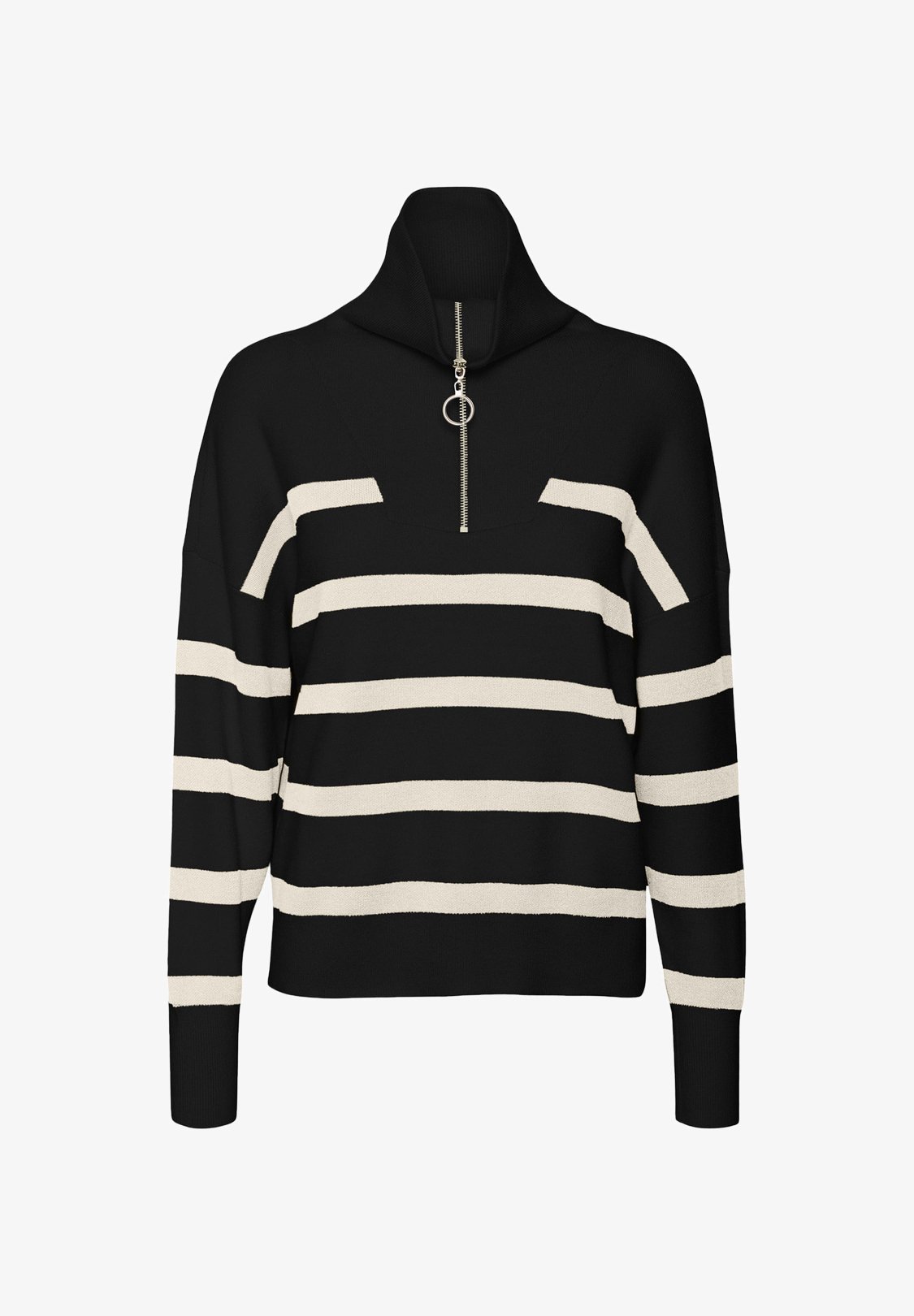 Vero Moda SABA STRIPE LS HIGHNECK GA NOOS - Maglione - Strisce di betulla nere
