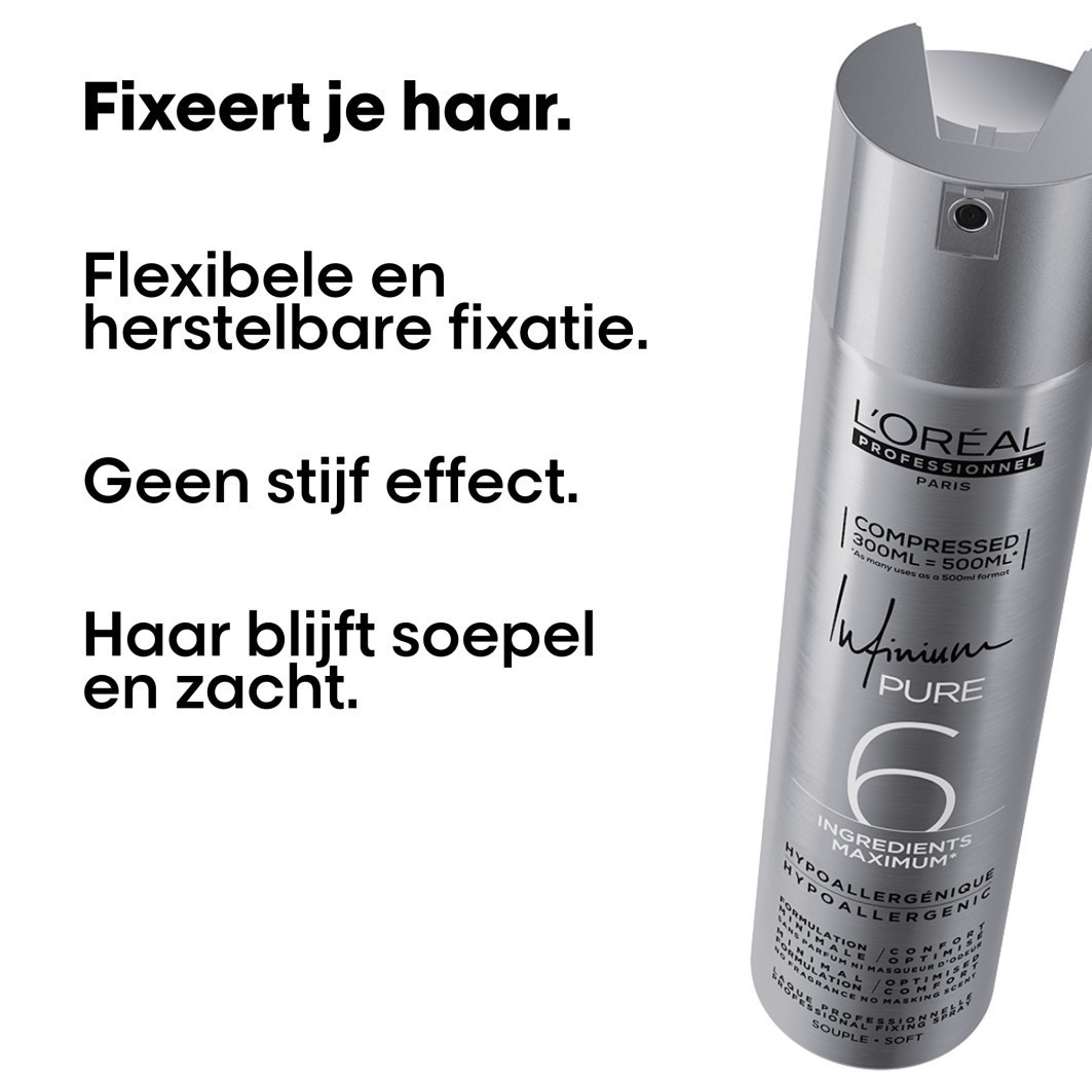 L'Oréal Professionnel lak za lase Infinium Pure Soft - 300 ml