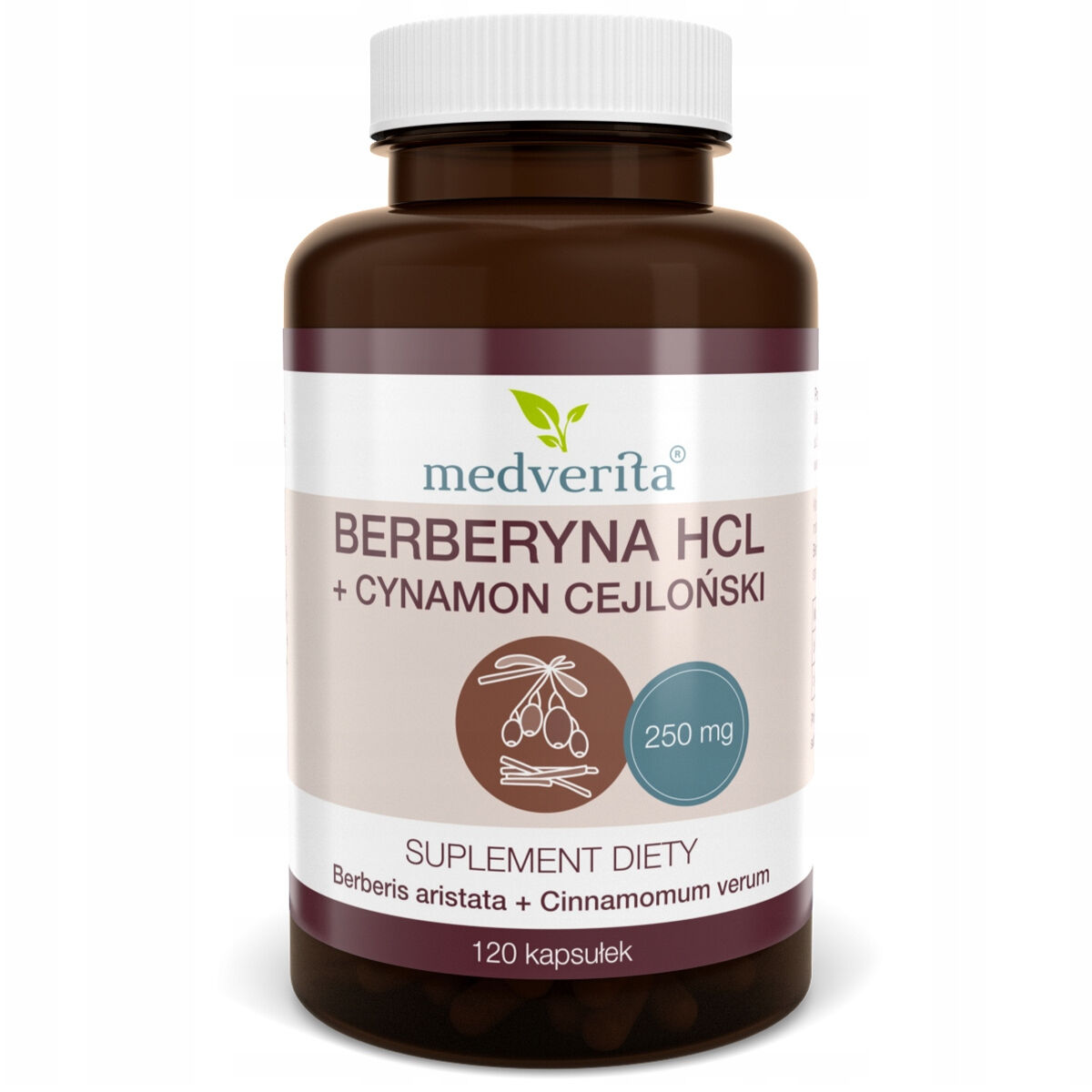 Medverita Berberina HCL 98% 250 mg + Canela
