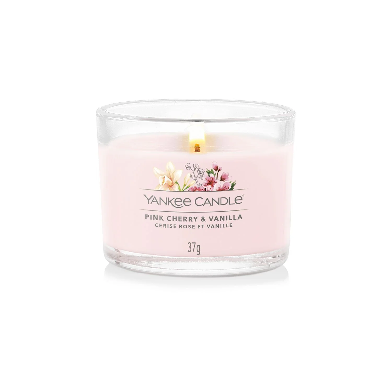 Filled Votive Candles Pink Cherry & Vanilla - Candela Profumata