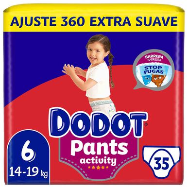 Dodot Baby Aktivitetsbukser Bleiebukser 14-19 kg Størrelse 6 35 stk