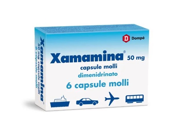 DOMPÉ Xamamina 50 mg 6 zachte capsules tegen reisziekte