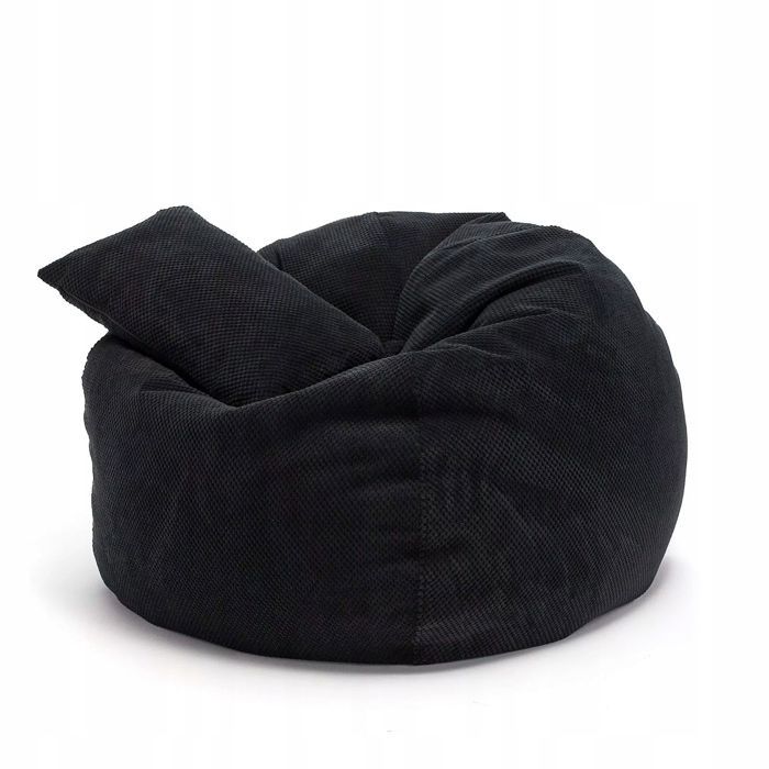 Ecopuf Bean Bag Chair - Armchair, Sofa, Floor Cushion, Indoor/Outdoor Pouf - Black