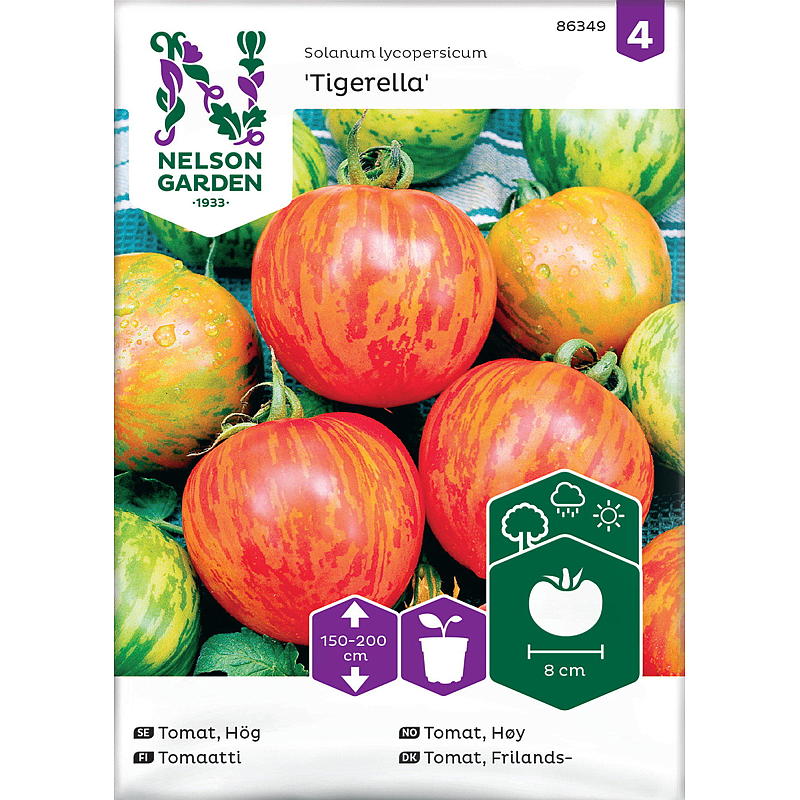 Nelson Garden Seeds Tomat High, Tigerella