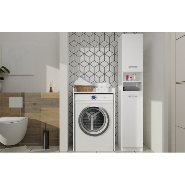COMO - Armario para lavadora - Armario de baño - 64x50x97,5 cm - Lavadero