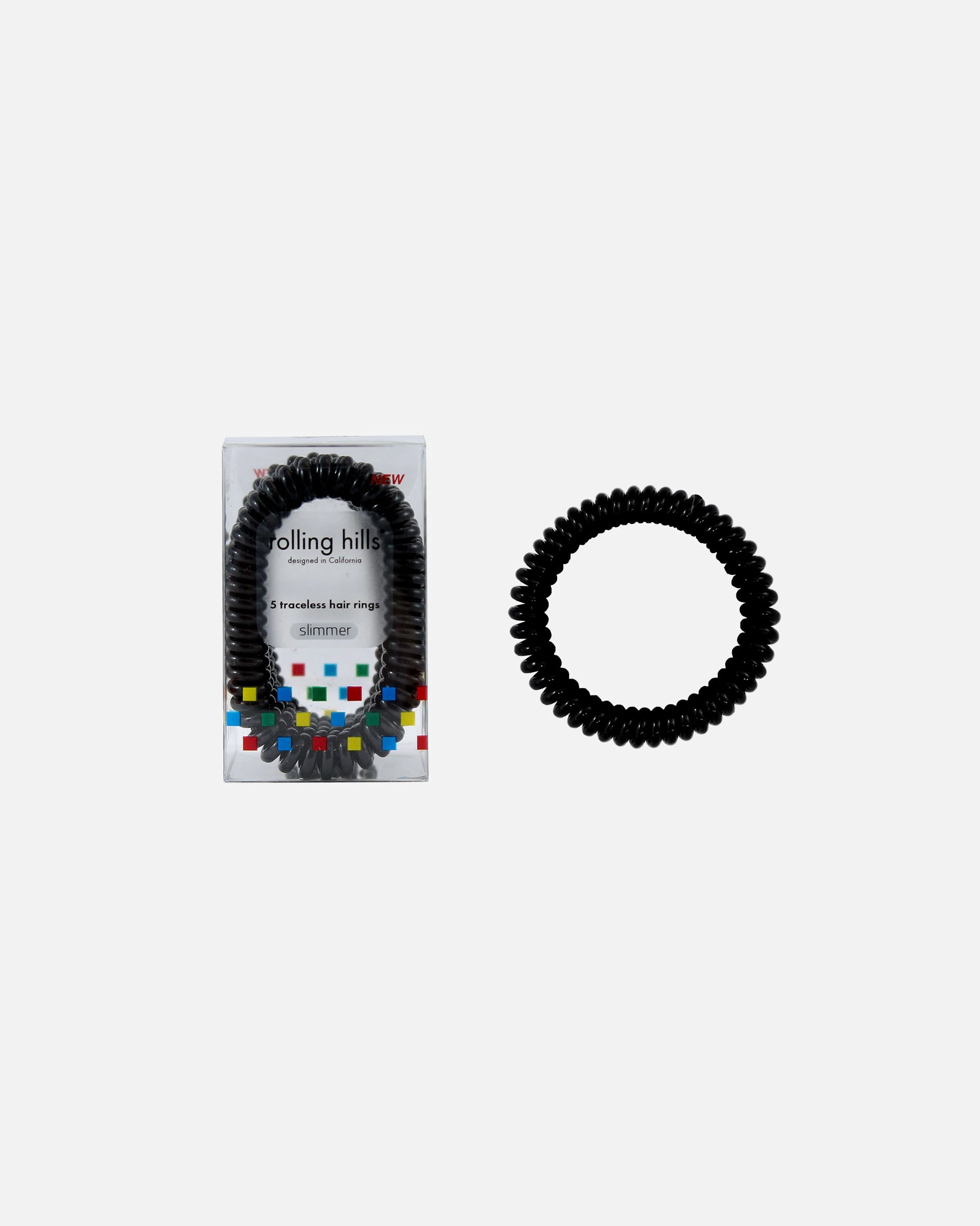 Rolling Hills Hair Rings Slimmer Black