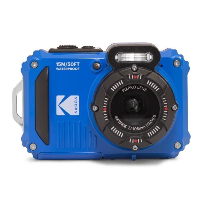 KODAK Pixpro Pack WPZ2 + 1 Kodak SD card - Compact 16MP, Waterproof to 15m, Shockproof, 720p Video, LCD Screen - Blue