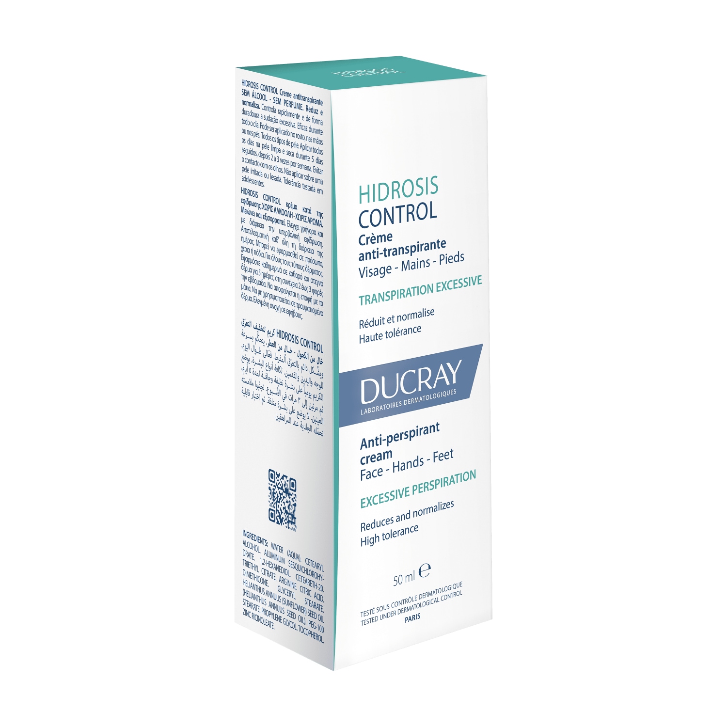 Ducray Antiperspirant Deodorant Crème voor Vochtregulatie – 50 ml
