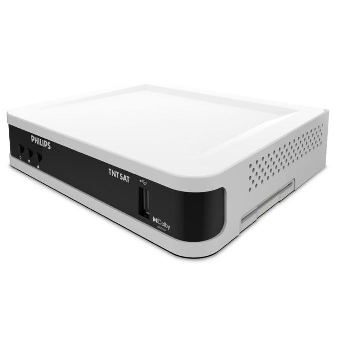 Decodificador de televisión digital terrestre (TDT) vía satélite Philips NEOVIUS3 - Tarjeta TNT SAT válida por 18 meses.