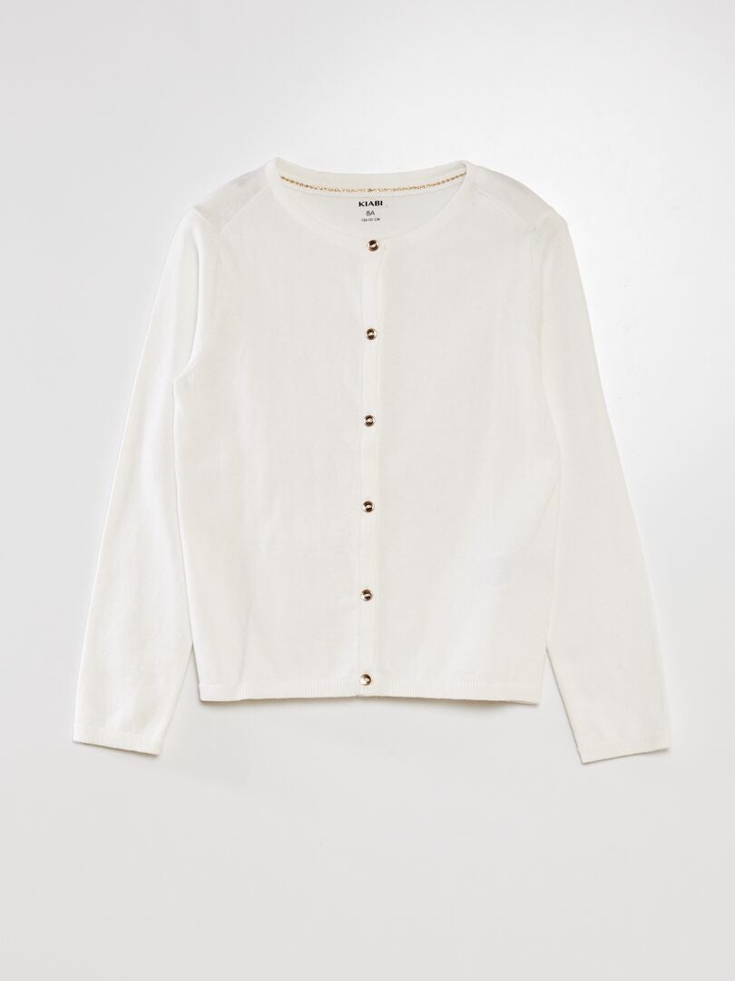 Fijngebreid vest - Wit