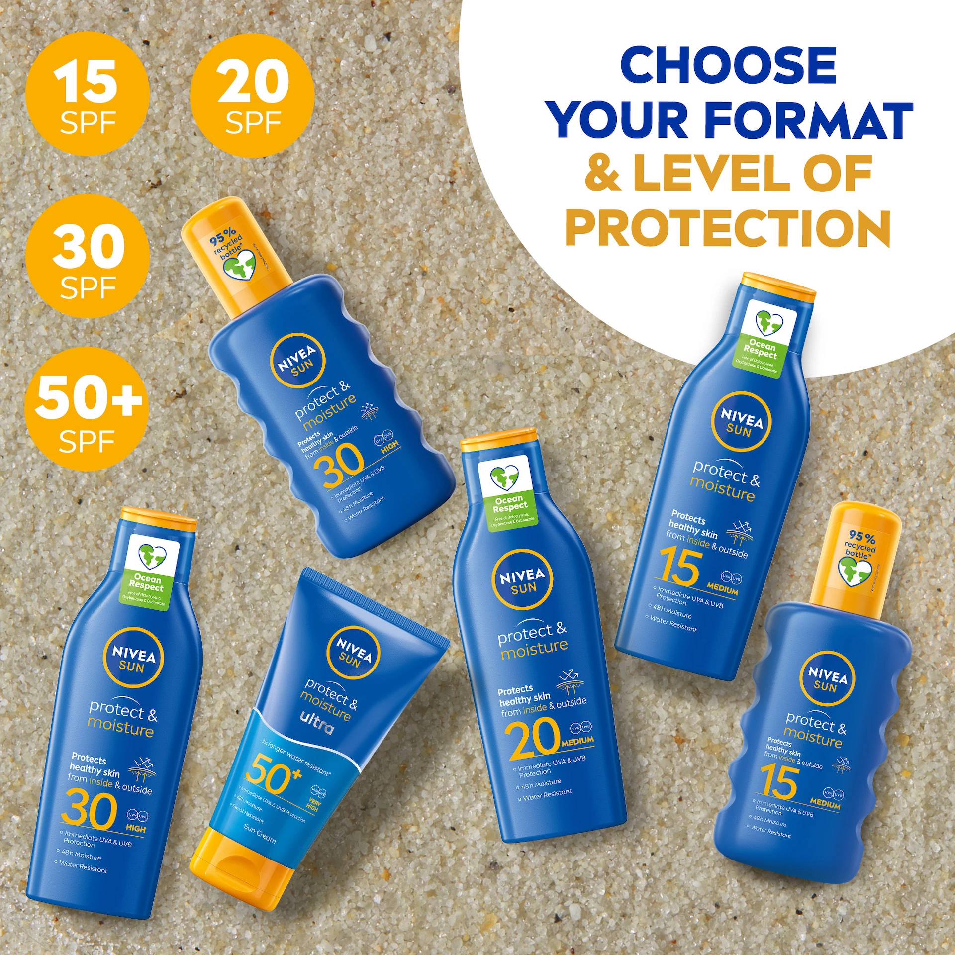 Losion za sunčanje Protect & Moisture SPF20 200 ml - NIVEA