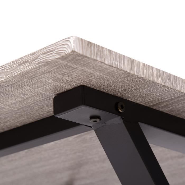 Conjunto de 1 mesa con 4 sillas - MDF y metal - COUNTRY