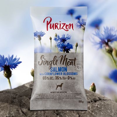 Purizon Single Meat Adult Dog - Getreidefreies Lachsfutter mit Spinat