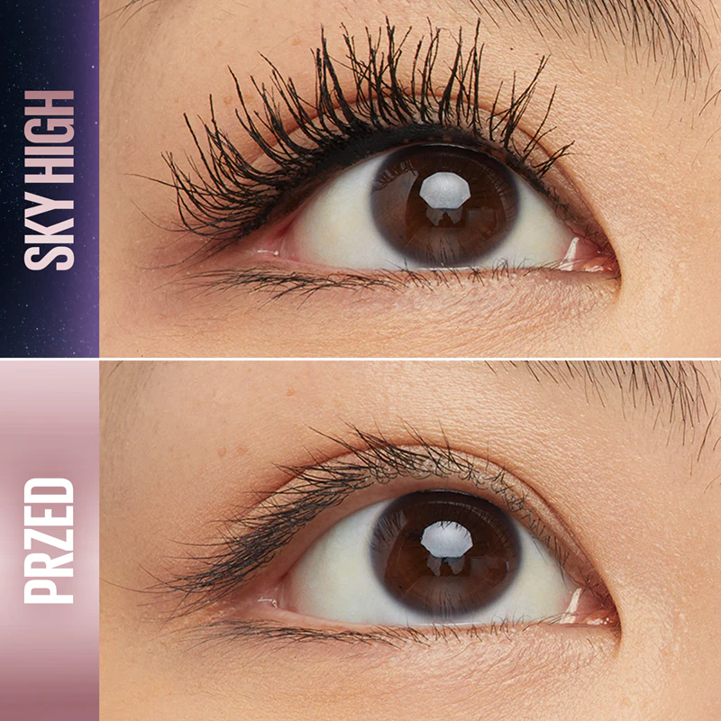 Máscara para cílios Maybelline New York Lash Sensational Sky High, que engrossa e alonga os cílios.