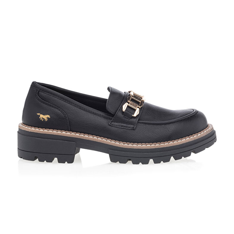 Svarta loafers/båtskor för kvinnor