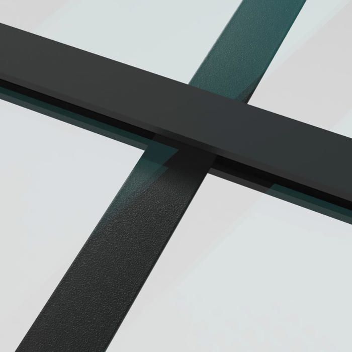 Puerta de entrada (negra) - Magnífica puerta corredera de aluminio y cristal ESG de 76x205 cm, color negro (78628)
