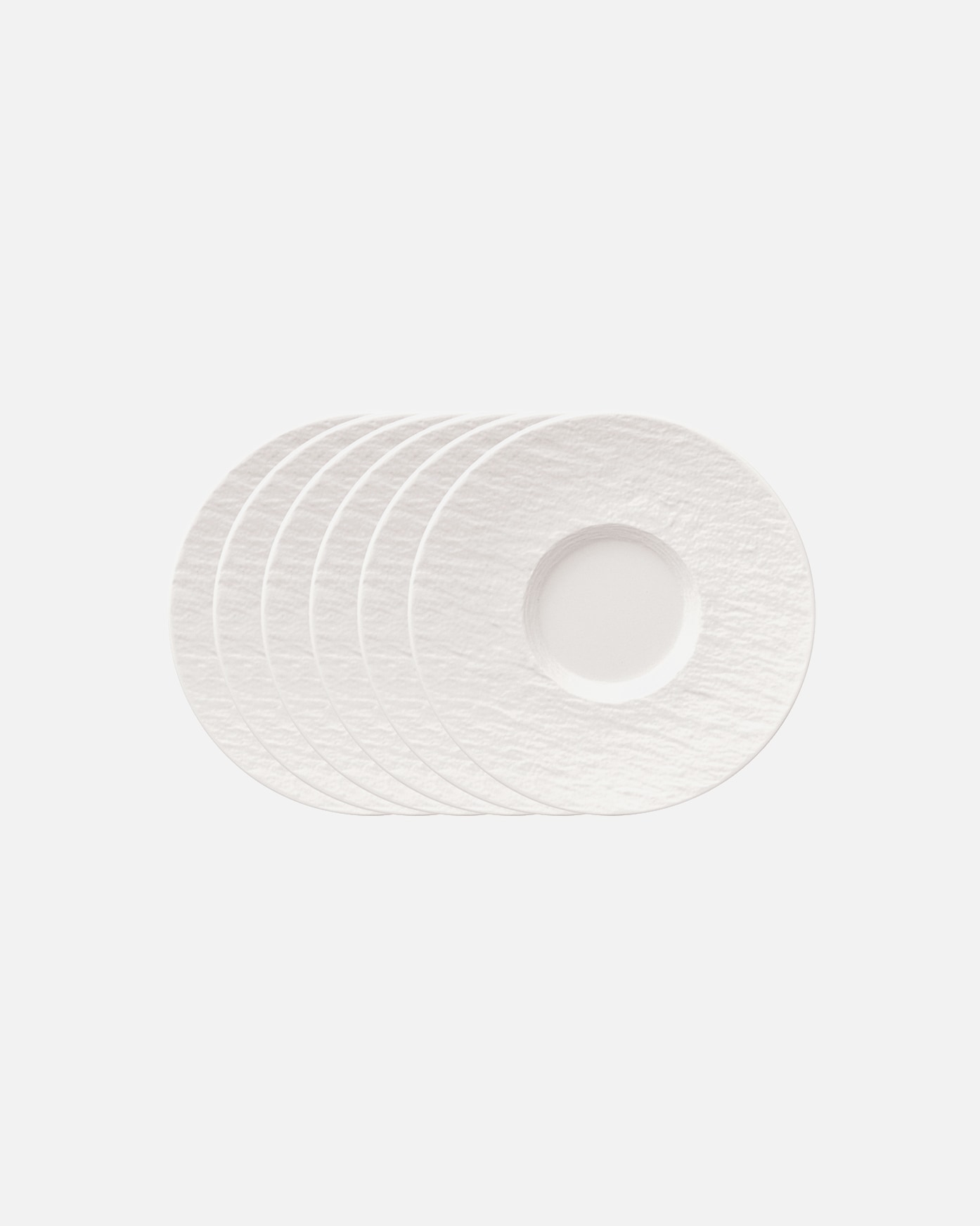 Villeroy & Boch kop- og underkopsæt, 6 dele, producent Rock blanc – 1 stk.